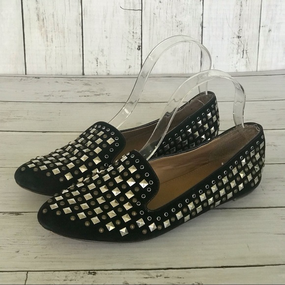 J. Crew Shoes - J. Crew Studded Black Suede Flats
